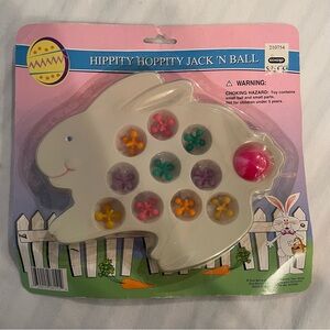Vintage Russ Berrie Hippity Hoppity Jacks & Ball Easter Basket Toy Kids Adults